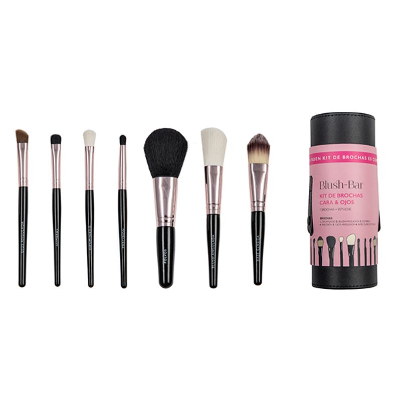 Set de 3 Brochas de Maquillaje para Rostro y 1 Pincel de Ojos