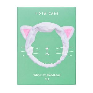 Diadema Blanca para Skincare White Cat Headband