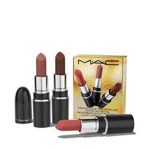 Kit de Labios Everyday Luxury Mini Lustreglass Lipstick Trio - Neutral