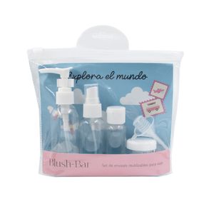 Buen Viaje! Set de Contenedores Rellenables para Viaje con Mini Embudo